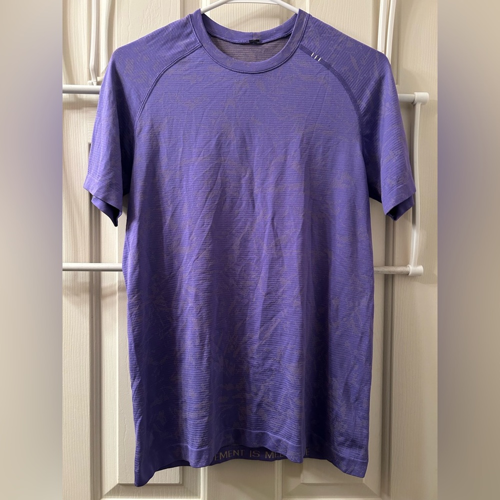 Lululemon Metal Vent Tech Short Sleeve Shirt Size XS Block Floral Prosecco